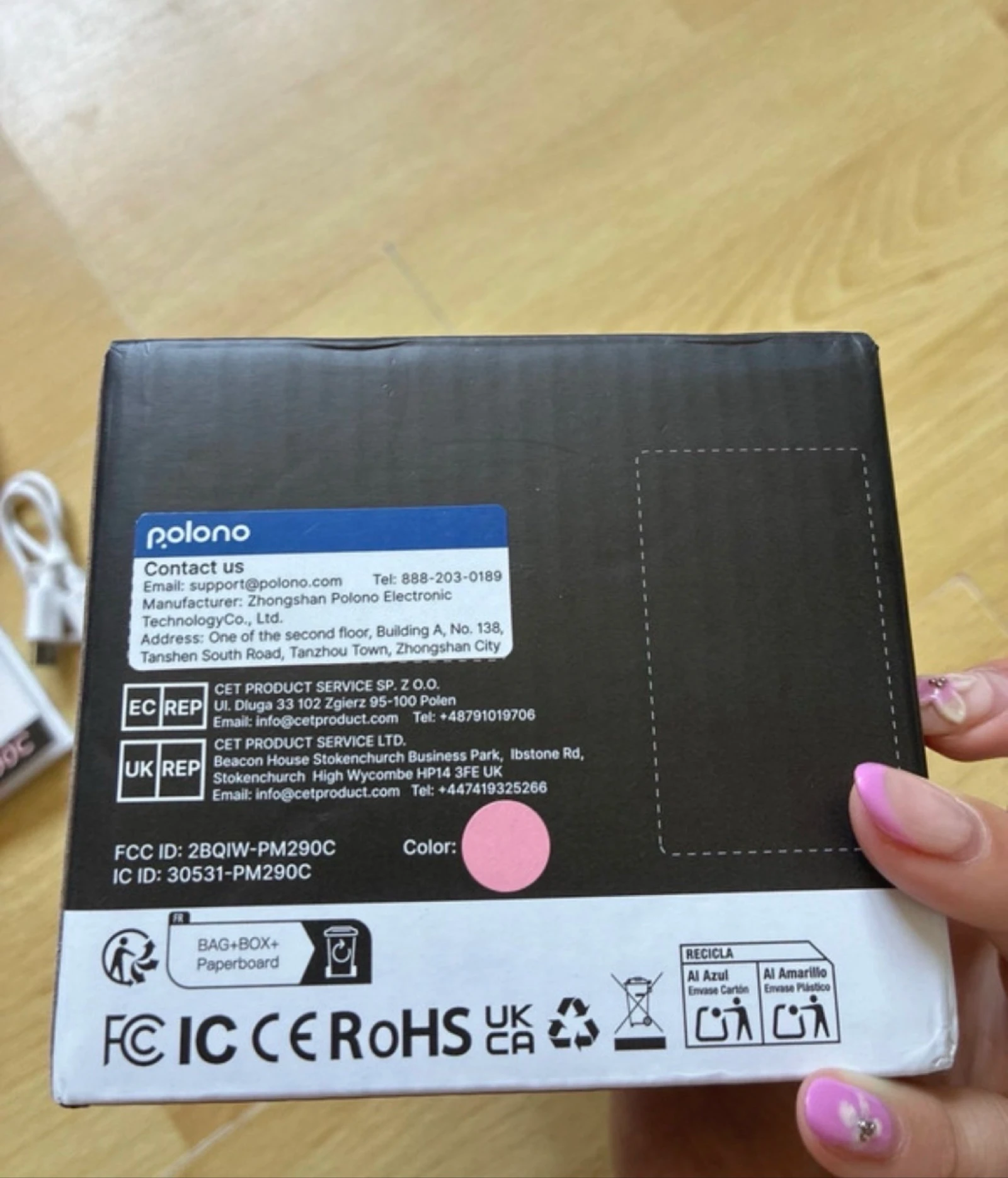 Mini impressora térmica Bluetooth rosa PM290C – photo 8